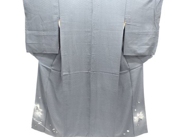 JAPANESE KIMONO / ANTIQUE KIMONO / SILK / EMBROIDERY / MON KINSHA / FLOWER